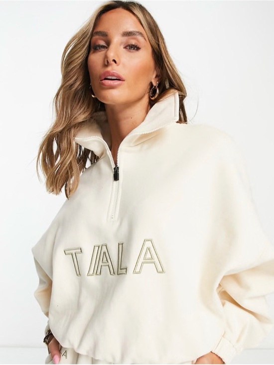 Tops - TALA Doze half-zip cropped sweatshirt